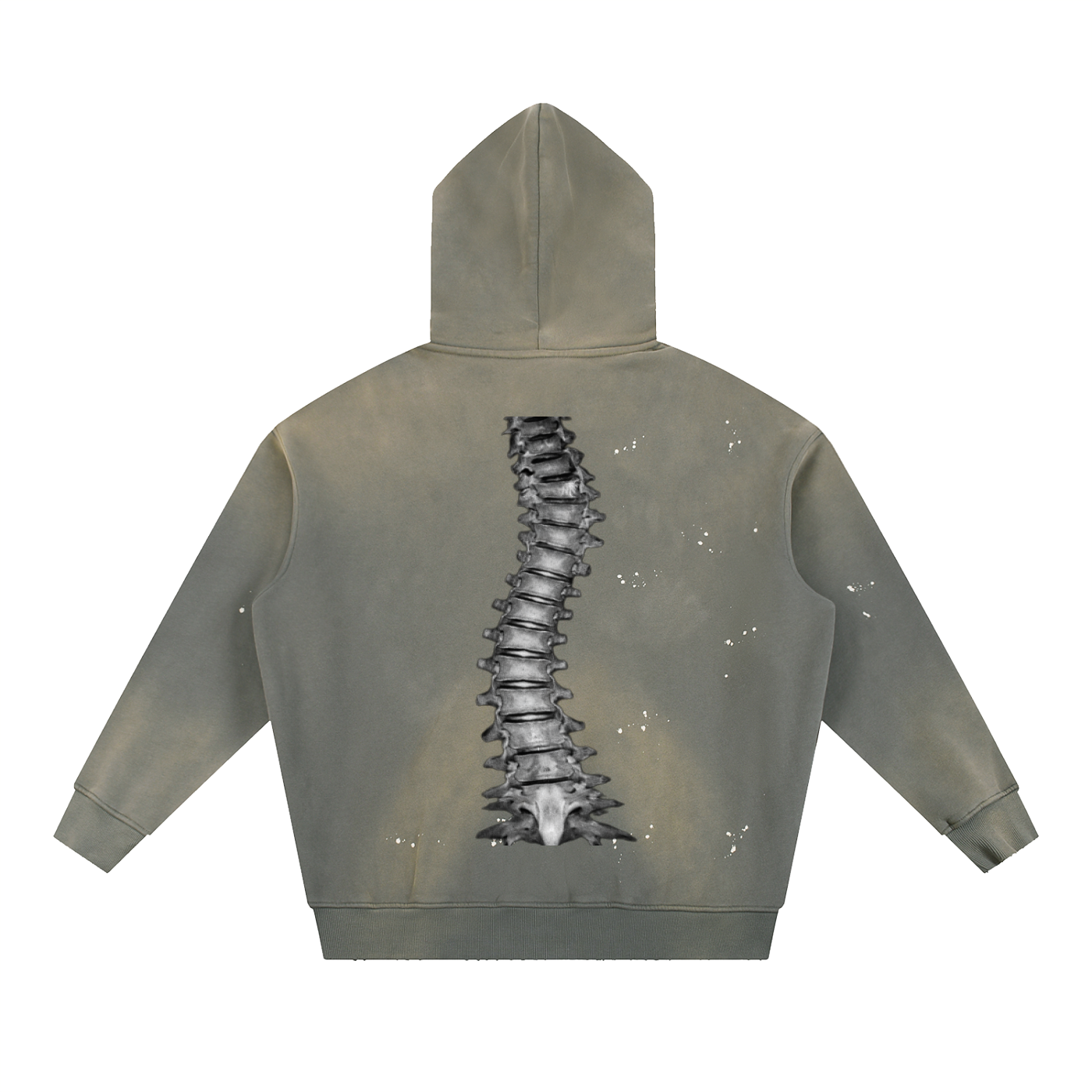 Vintage Washed Frayed Fleece Hoodie