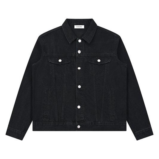 "Noir" Unisex Vintage Wash Denim Jacket