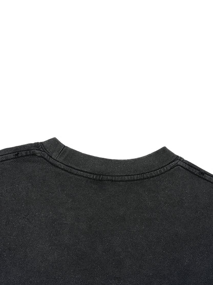 Vintage Wash Boxy Distressed Hem T-Shirt
